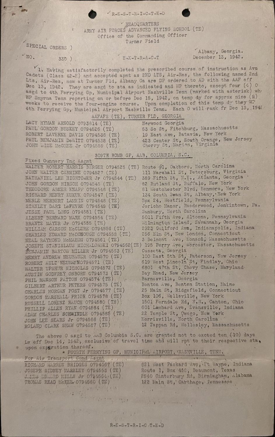 Page 1 of Turner Field — commission and assignment, scanned