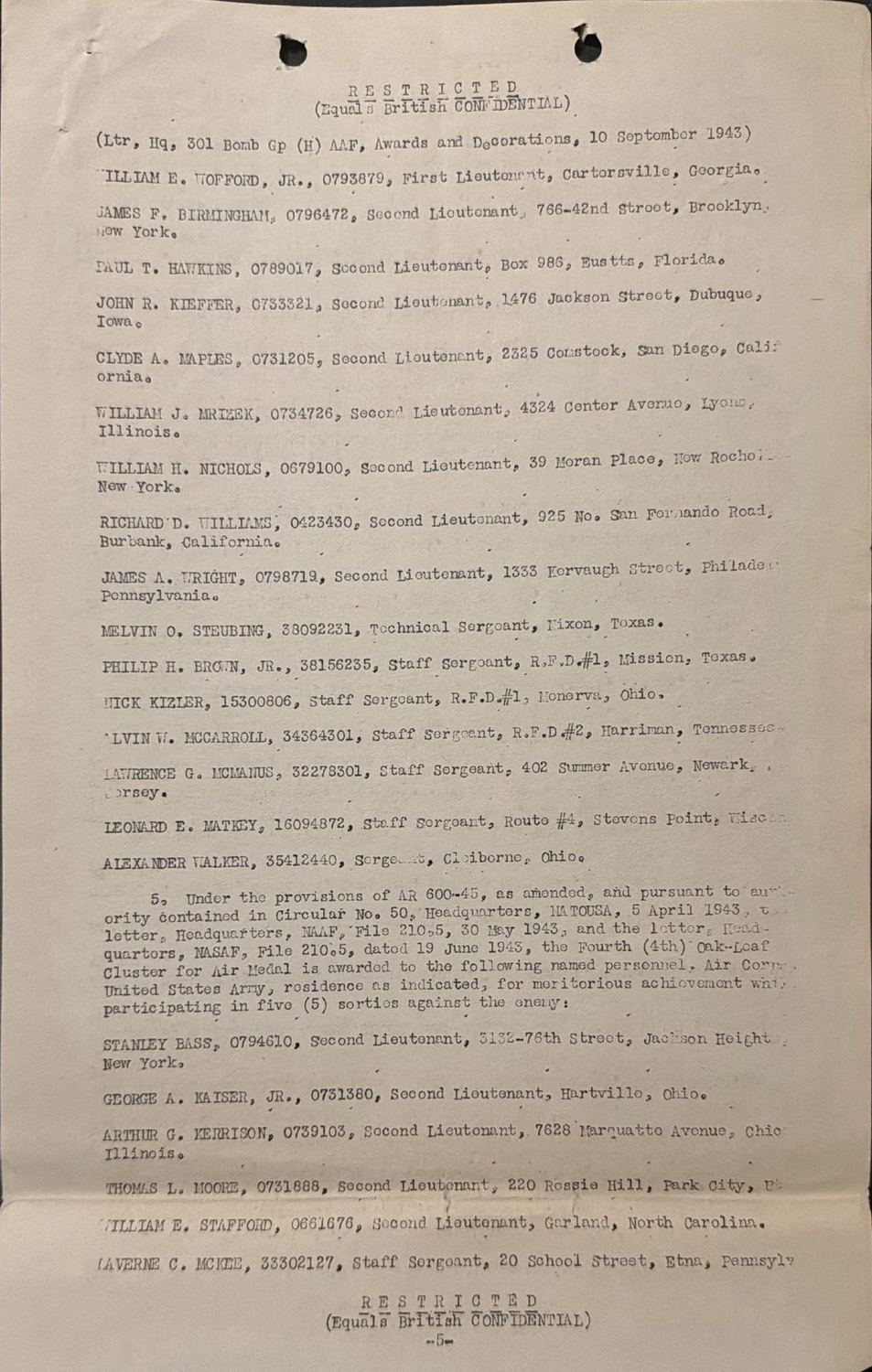 Page 5 of Document, scanned