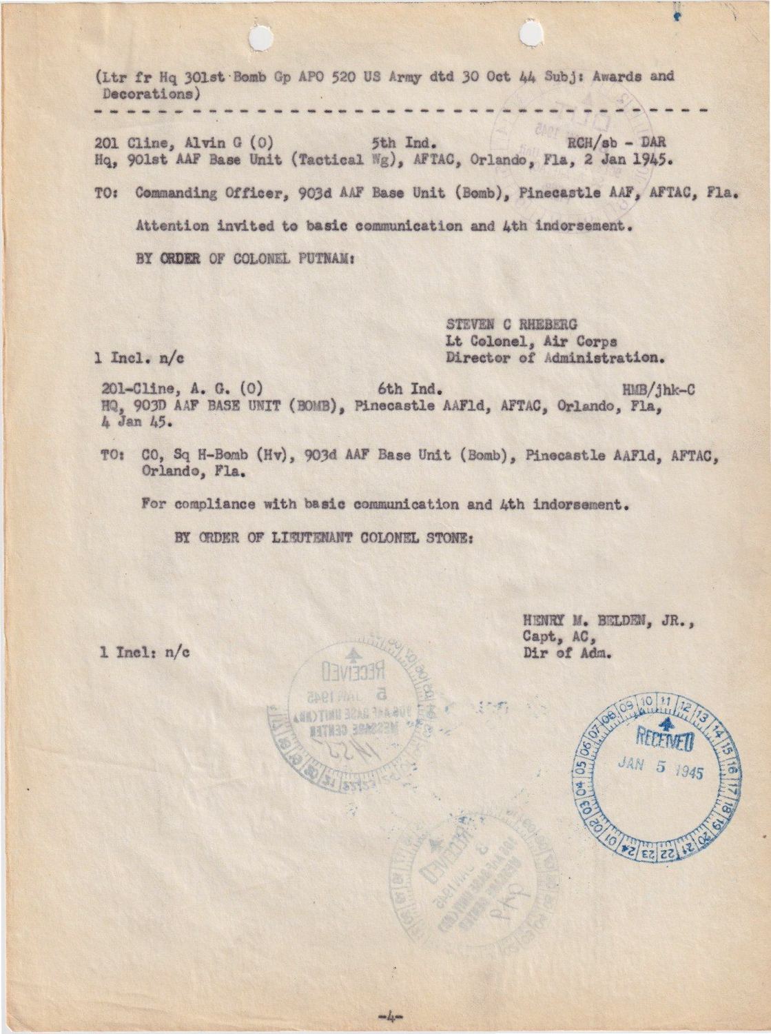 Page 1 of Inventory, scanned